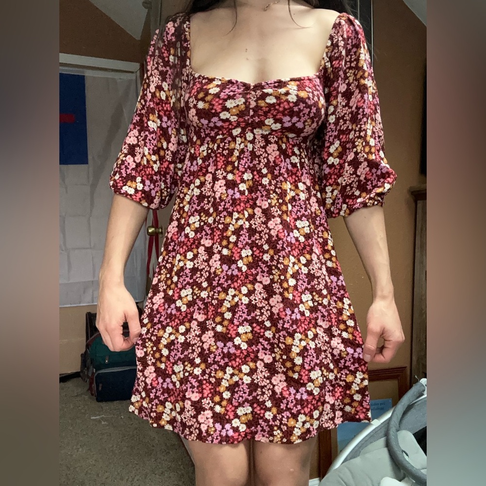 Billabong Floral Puff Sleeve Dress